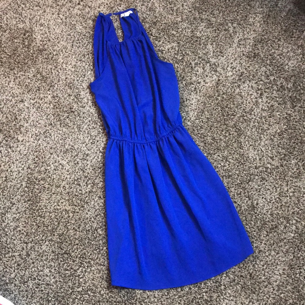 American Wagle Royal Blue Halter Sleeveless Dress